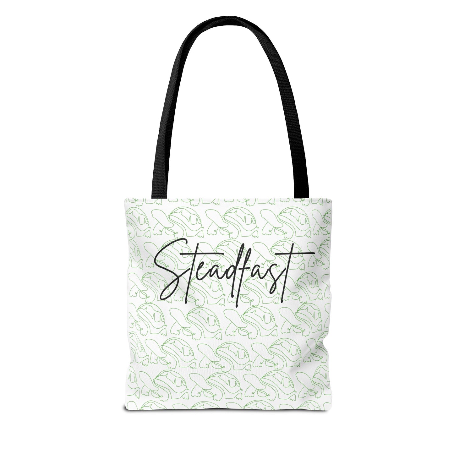 Tote Bag - Tortoise Character Design, Stay Focused and Serve Others