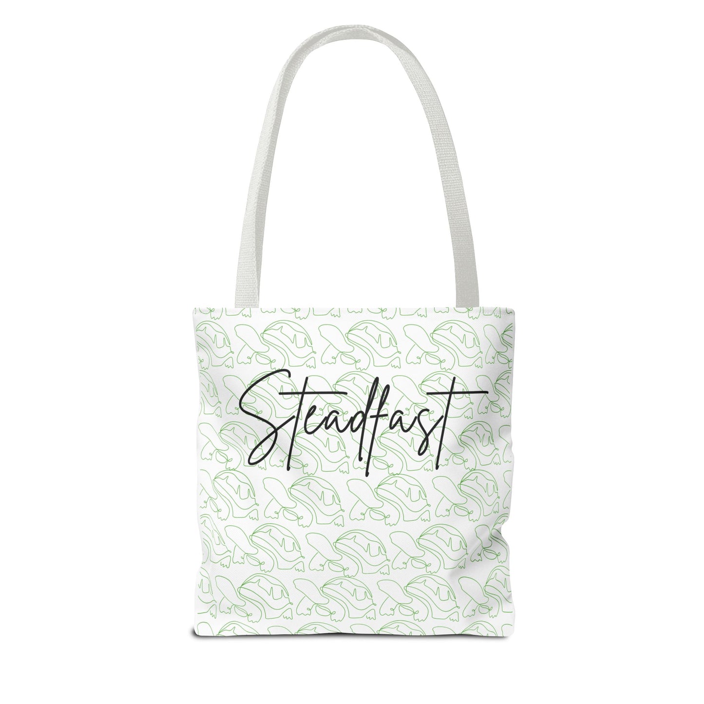 Tote Bag - Tortoise Character Design, Stay Focused and Serve Others