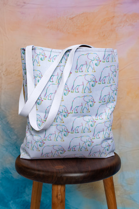 Wildlife Connection Tote Bag- Elephants