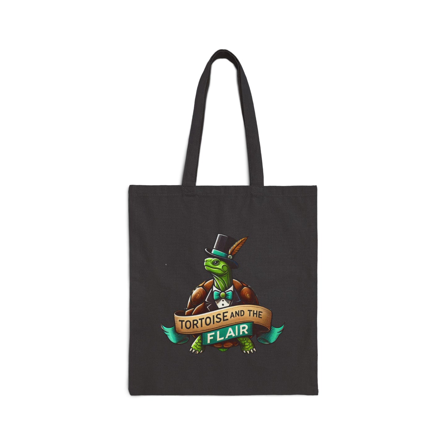 Canvas Tote Bag - Tortoise Logo Design