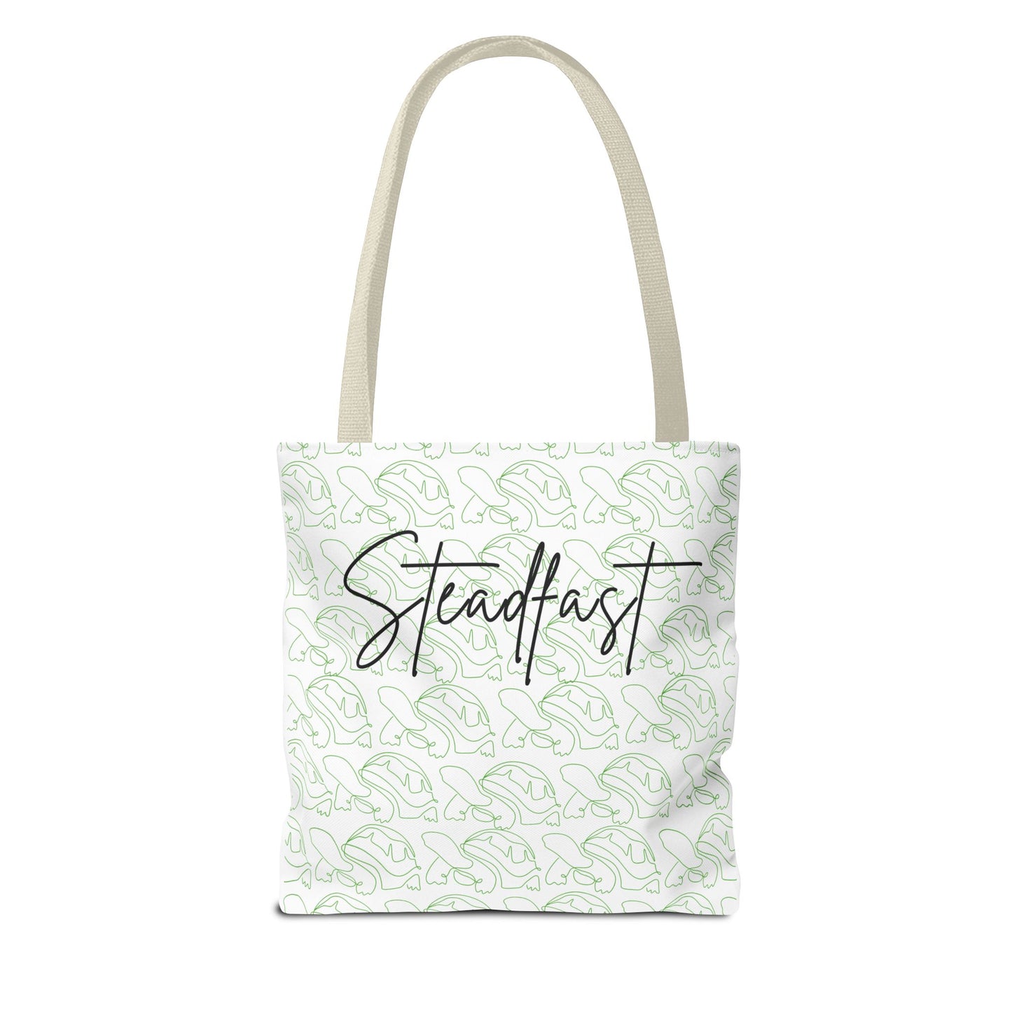 Tote Bag - Tortoise Character Design, Stay Focused and Serve Others
