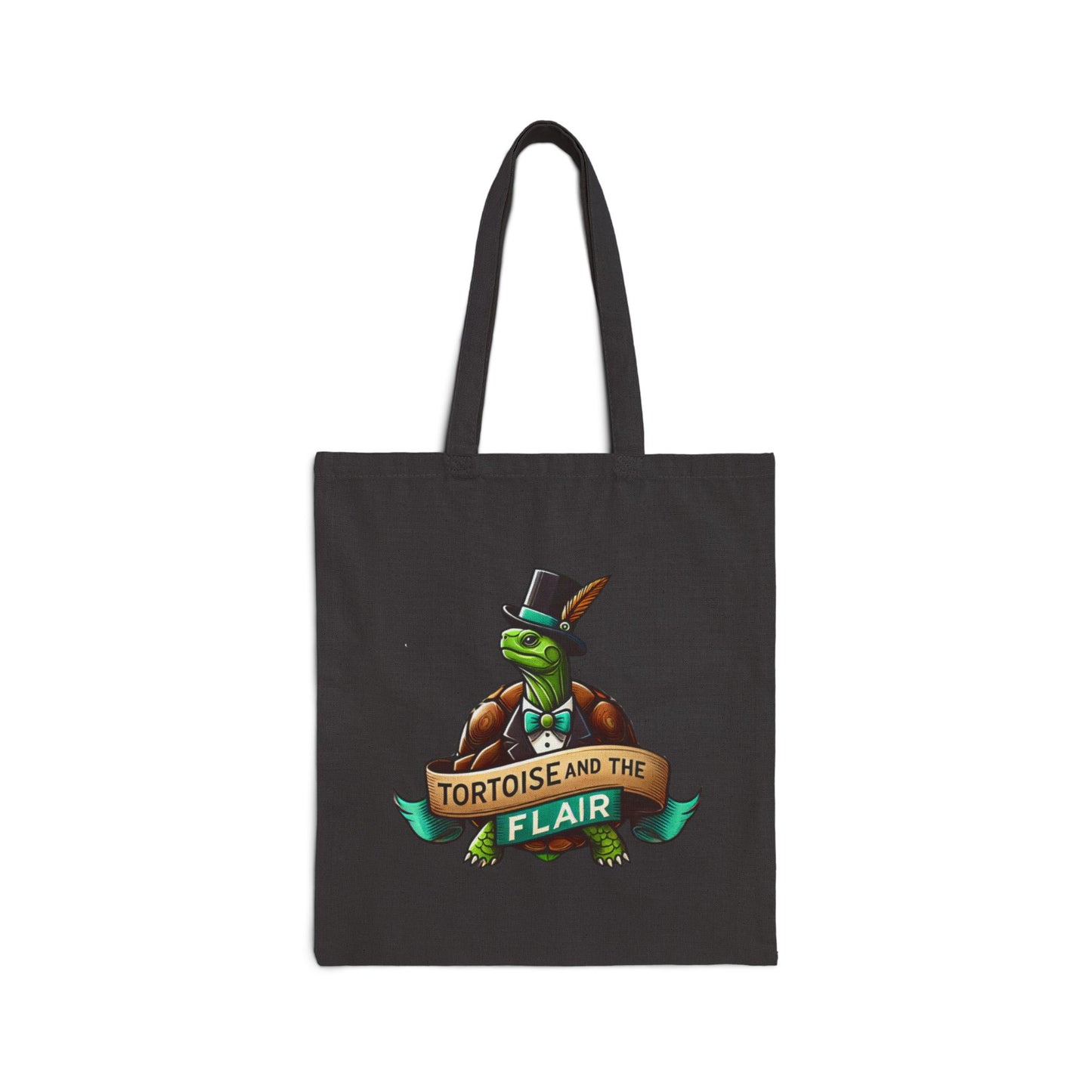 Canvas Tote Bag - Tortoise Logo Design