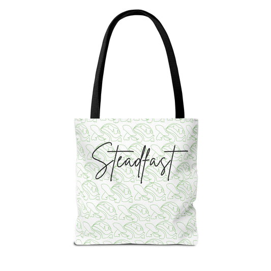 Tote Bag - Tortoise Character Design, Stay Focused and Serve Others